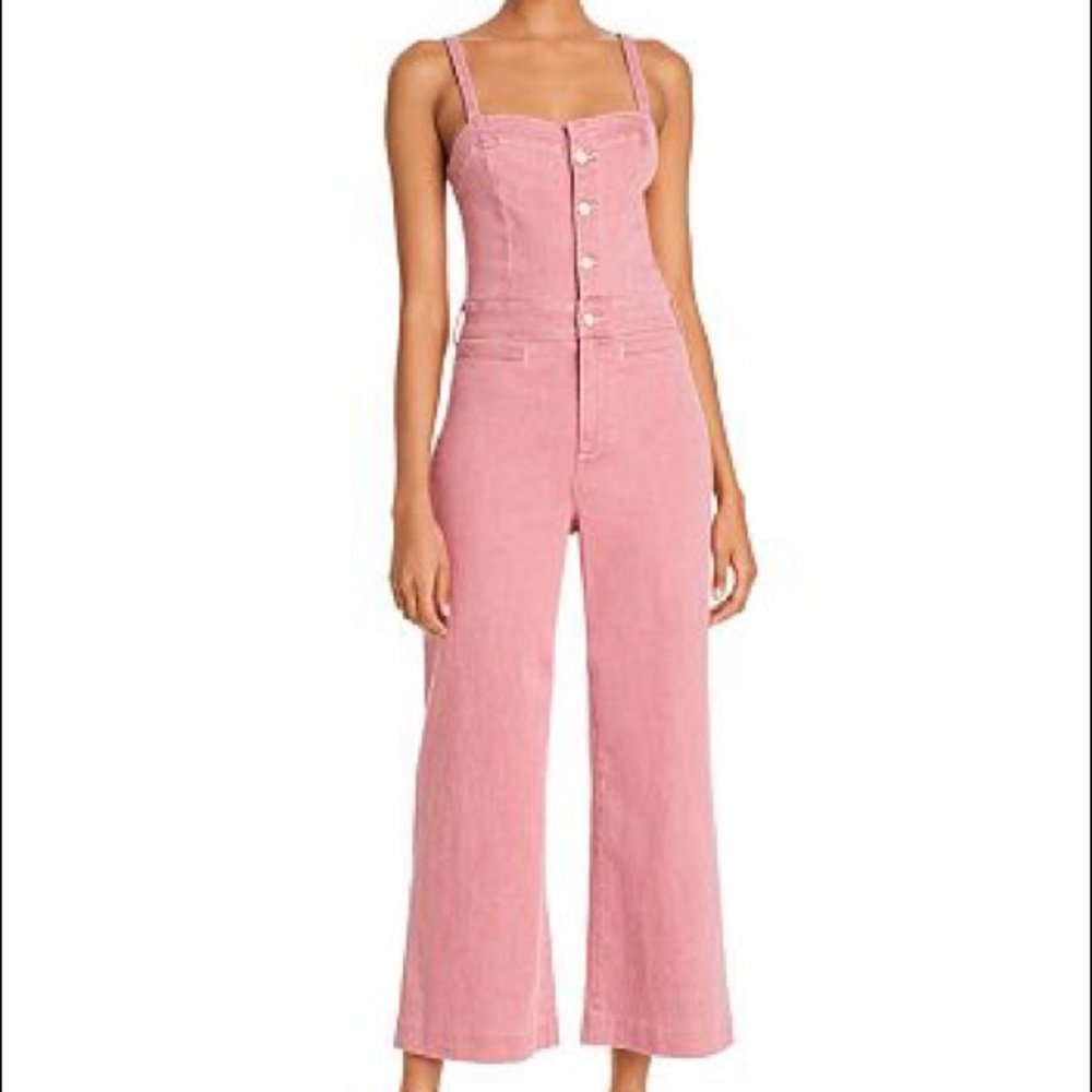 NWOT Paige Anessa Denim Culotte Jumpsuit